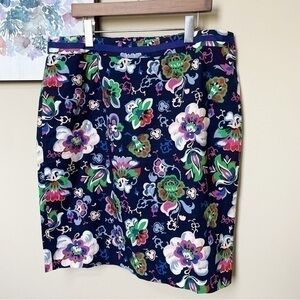 Boden Floral Print Pencil Skirt Size 18